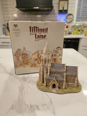 Lilliput Lane St Mary's Church Stone Church Miniature - New In Box
